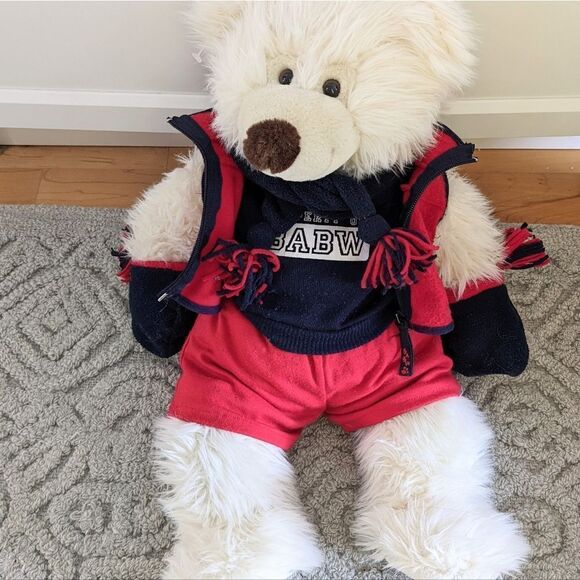 Rare Build a bear workshop bundle big teddy bear in nice outfit approx 21 in @B4 - Picture 2 of 6